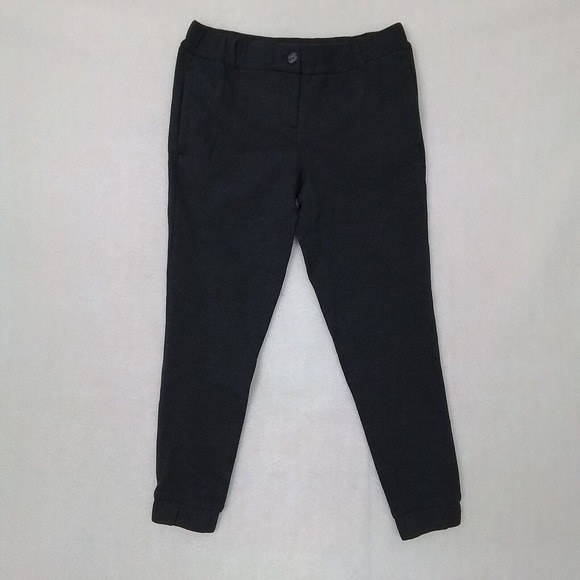 Loft Stretchy Knit Joggers‎ Size 0 in Dark Gray w/ Cinched Ankle - Picture 1 of 11